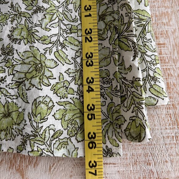J. Crew Linen Wrap Dress in Tossed Floral Green/Cream Size Small NWT - Picture 11 of 13